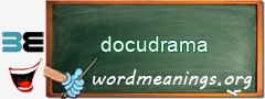 WordMeaning blackboard for docudrama